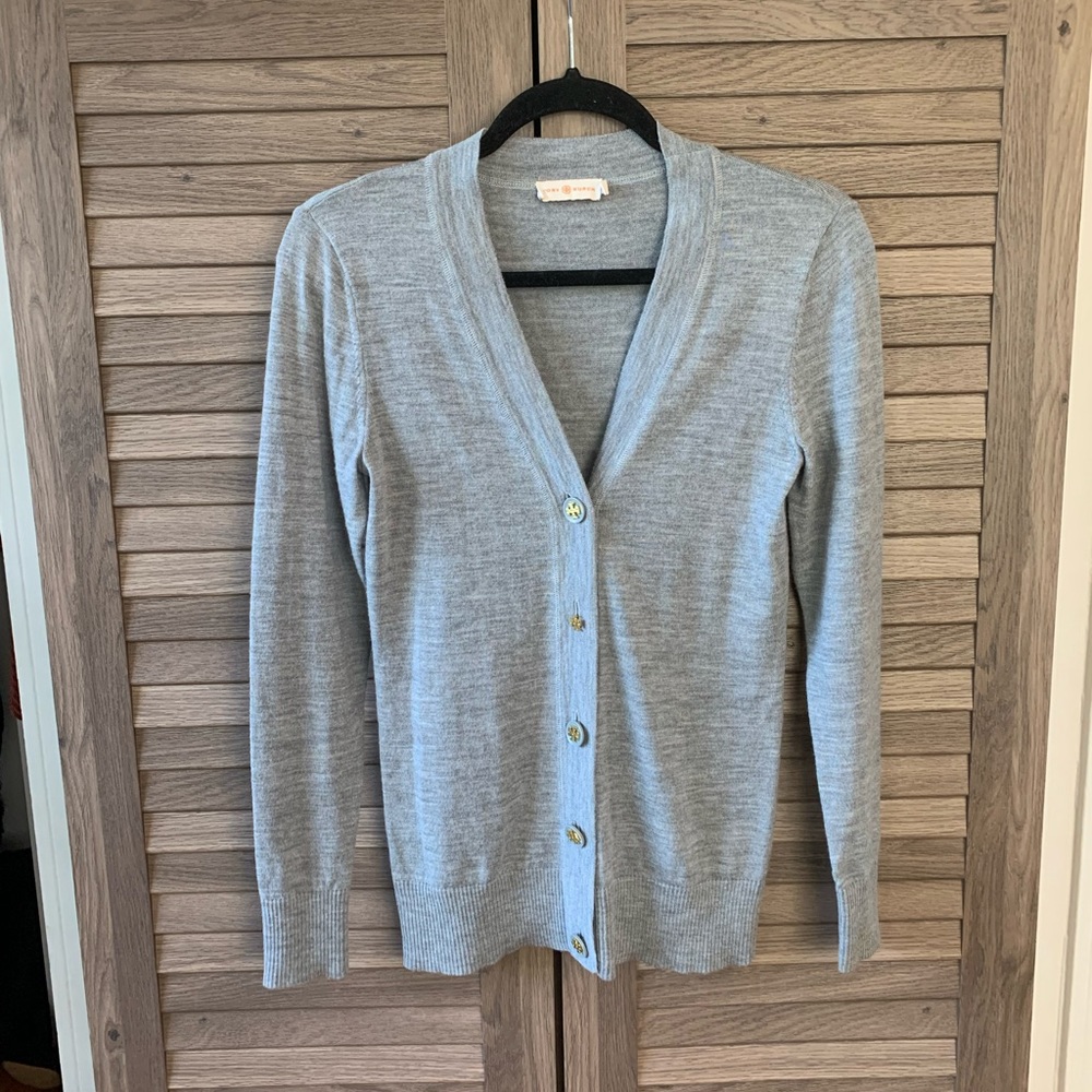 Tory Burch Grey Cardigan Size XSmall